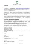 First Tin Plc ernennt nicht-geschäftsführenden Direktor