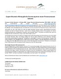 Copper Mountain Mining gibt die Ernennung eines neuen Finanzvorstands bekannt