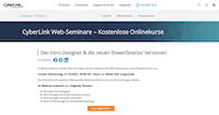 CyberLink Webinar zu den neuen Funktionen beim PowerDirector