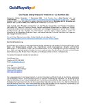 Gold Royalty kündigt Webcast für Investoren an – 22. November 2022
