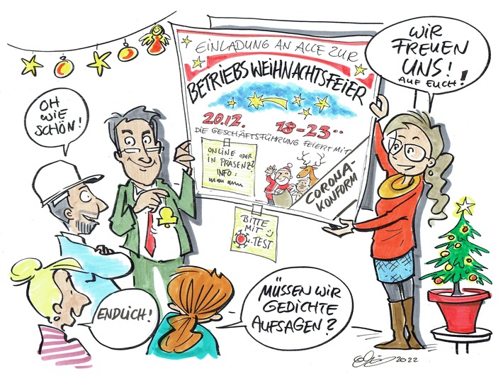 Corona beschert komplizierte Weihnachtsfeiern / Was bei betrieblichen Feiern zu beachten ist (FOTO)
