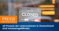 10 Prozent der Unternehmen in Deutschland sind insolvenzgefährdet