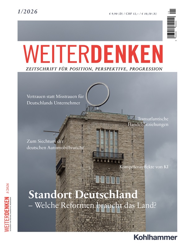 Magazin WEITERDENKEN wirft multidisziplinären Blick auf Wirtschaft