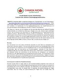 Canada Nickel ernennt Finanzberater,  Erreichen des nächsten Genehmigungsmeilensteins