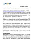 Karora meldet eine Rekordjahresproduktion von 133.836 Unzen Gold und einen Rekordumsatz von 132.047 Unzen Gold im Jahr 2022