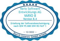 Prüfung bestanden: Die VARIO Software erhält IDW-PS-880-Zertifizierung