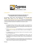 Cypress Development berichtetüber neuste fortschritte zur Machbarkeitsstudie und Lithiumextraktionsanlage