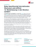 Esker beschleunigt internationales Wachstum und eröffnet 15. Niederlassung in den Benelux-Ländern