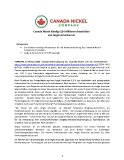 Canada Nickel kündigt $24 Millionen Investition von Anglo American an