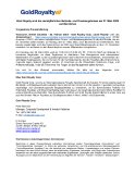 Gold Royalty wird die vierteljährlichen Betriebs- und Finanzergebnisse am 27. März 2023 veröffentlichen