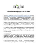 Consolidated Uranium wechselt an den OTCQX Best Market