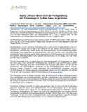 Alpha Lithium nähert sich der Fertigstellung  der Pilotanlage im Tolillar Salar, Argentinien