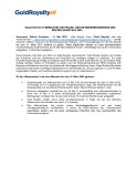 Gold Royalty berichtet die Finanz- und Betriebsergebnisse des ersten Quartals 2023