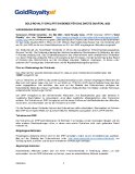 Gold Royalty erklärt Dividende für das zweite Quartal 2023 Gold Royalty erklärt Dividende für das zweite Quartal 2023
