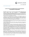 Century Lithium gibt Veränderungen im Vorstand bekannt und Ergänzung im Management