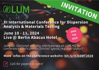 International Conference for Dispersion Analysis&Materials Testing 2024– Call for Papers