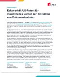 Esker erhält US-Patent für maschinelles Lernen zur Extraktion von Dokumentendaten