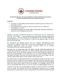 Canada Nickel gibt besser als erwartete Ergebnisse der Kohlenstoffspeicher-Tests bekannt; Integrierte Machbarkeitsstudie wird im September erwartet