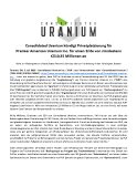 Consolidated Uranium kündigt Privatplatzierung für Premier American Uranium Inc. für einen Erlös von mindestens C$10,35 Millionen an Consolidated Uranium kündigt Privatplatzierung für Premier American Uranium Inc. für einen Erlös von mindestens C$10,35 Millionen an
