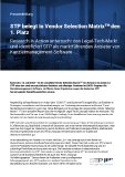 STP belegt in Vendor Selection MatrixTM den 1. Platz