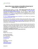 Alpha Lithium legt vorläufige wirtschaftliche Bewertung für Tolillar Salar in Argentinien vor