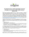 Consolidated Uranium schließt angekündigten Erwerb des ehemaligen Uran-Vanadium-Kupfer-Projekts Huemul in Argentinien ab