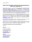 Alpha Lithium legt deutlich verbesserte Ressourcenschätzung für Tolillar Salar, Argentinien, vor
