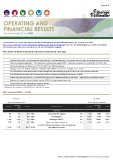 Operating and Financial Results Operating and Financial Results