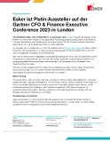 Esker ist Platin-Aussteller auf der Gartner CFO&Finance Executive Conference 2023 in London