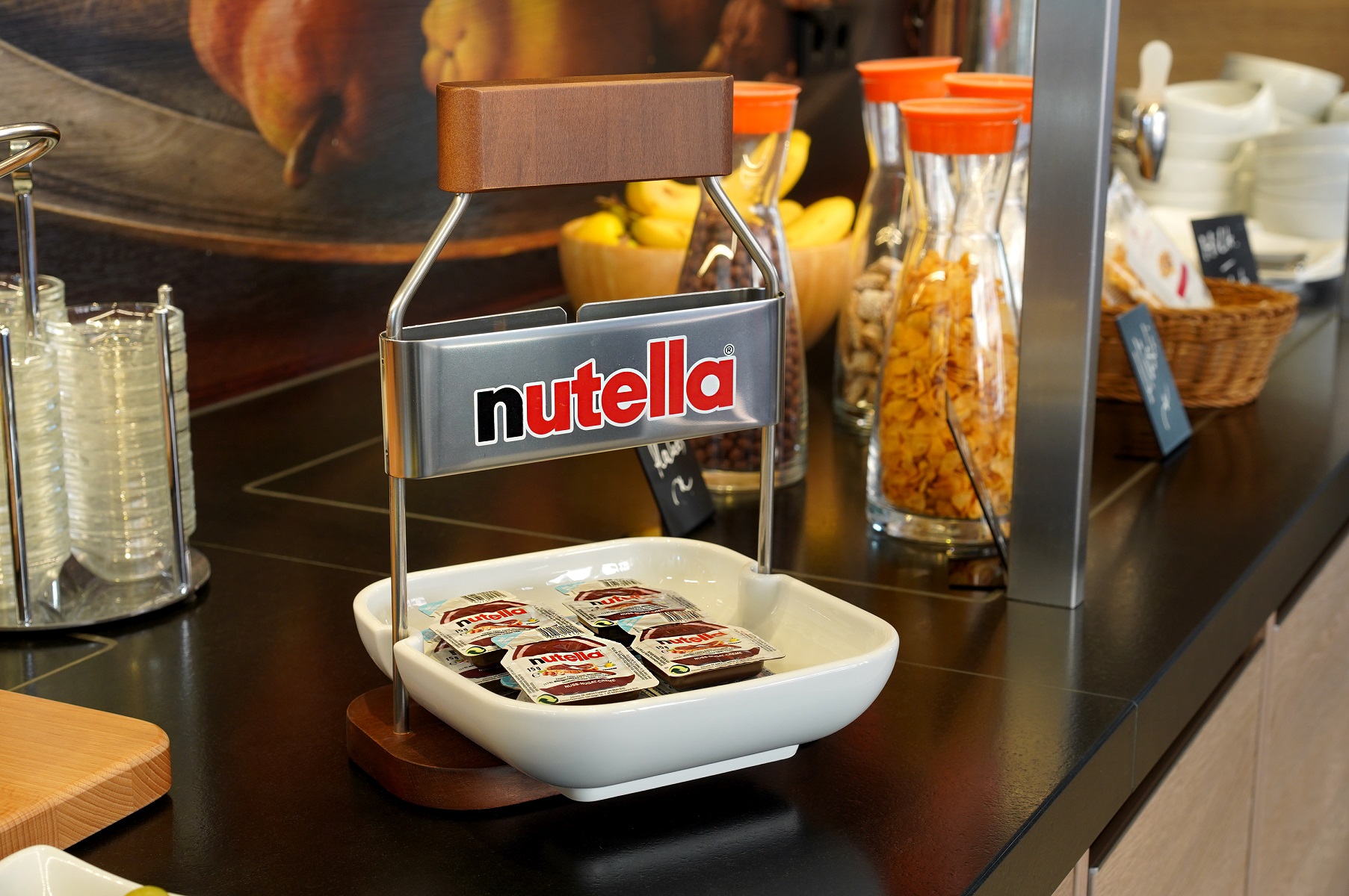 nutella in Portion schön präsentiert