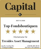 Tresides Asset Management erobert die Spitze der „Top-Fondsboutiquen“ in der Capital-Studie