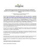 Führendes Beratungsunternehmen für Stimmrechtsvertretung, ISS, empfiehlt den Aktionären von Consolidated Uranium, für den Arrangement-Beschluss mit IsoEnergy zu stimmen
