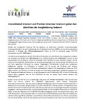 Consolidated Uranium und Premier American Uranium geben den Abschluss der Ausgliederung bekannt