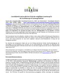 Consolidated Uranium gibt den Erhalt der endgültigen Anordnung für die Vereinbarung mit IsoEnergy bekannt