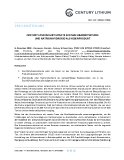 Century Lithium gibt Update zur Machbarkeitsstudie und Natriumhydroxid als Nebenprodukt