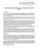 Collective Metals kündigt Notierung an der OTCQB unter dem Symbol CLLMF an