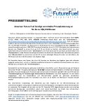 American Future Fuel kündigt vermittelte Privatplatzierung an  für bis zu C$3,0 Millionen