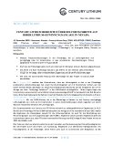 Century Lithium berichtetüber die Fortschritte auf ihrer Lithium-Gewinnungsanlage in Nevada