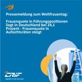 Weltfrauentag: Frauenquote in Führungspositionen liegt in Deutschland bei 24,1 Prozent