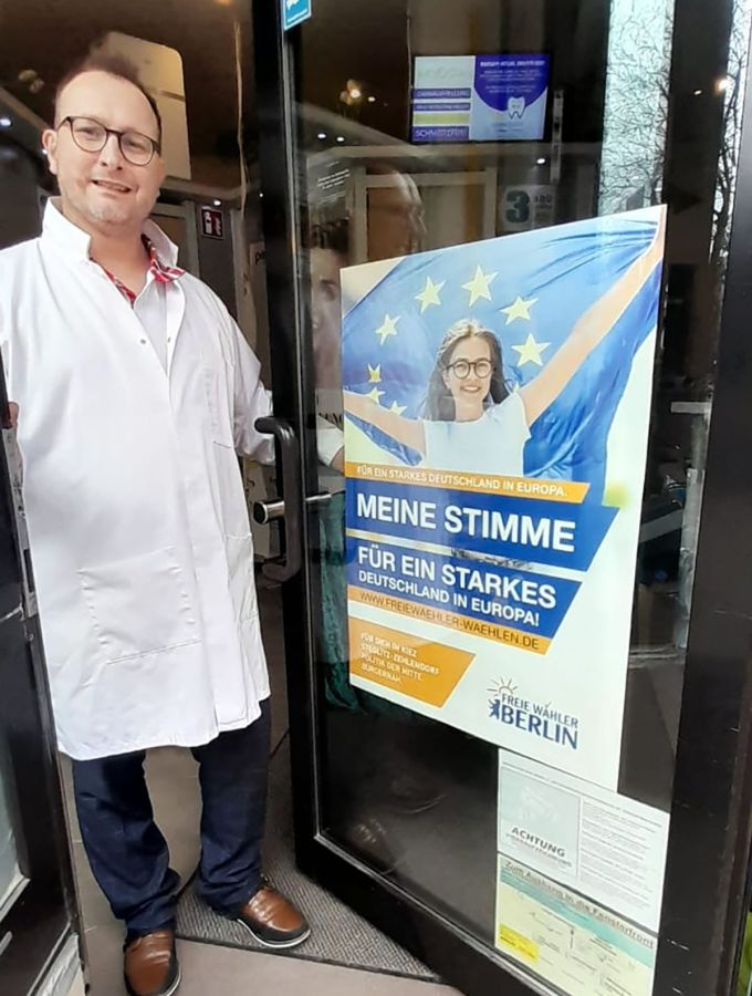 Zur Europawahl 2024 zeigt das Klein- und Mittelstandsgewerbe in Berliner Kiezen „Flagge“