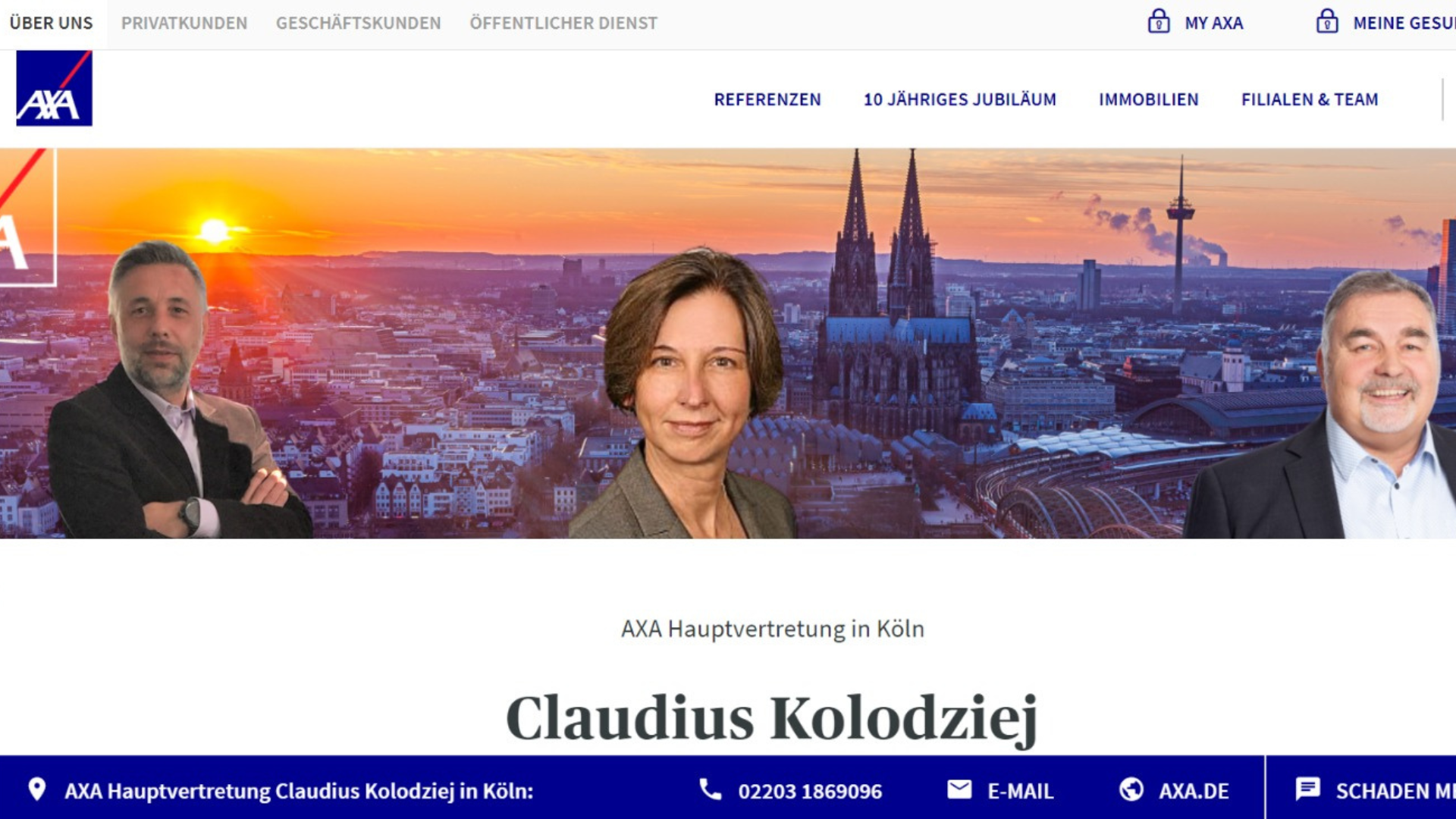 AXA Versicherung Köln: Ihr Partner für Gewerbeversicherung Köln