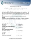 Caledonia Mining Corporation Plc: Mitteilungüber die Verfügbarkeit von Materialien zur Jahreshauptversammlung