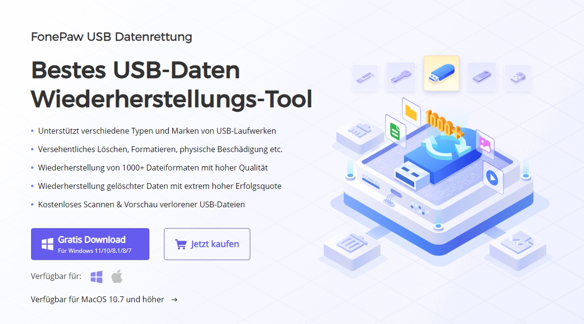 FonePaw präsentiert FonePaw USB Datenrettung: Die einfache Lösung zur Wiederherstellung von USB-Daten