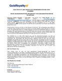 Gold Royalty gibt Update zur Lizenzgebühr für die Côté-Goldmine