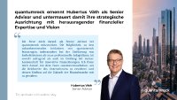 quantumrock ernennt Hubertus Väth als Senior Advisor und untermauert damit ihre strategische Ausrichtung mit herausragender finanzieller Expertise