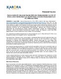 Karora meldet für das erste Quartal 2024 eine Goldproduktion von 36.147 Unzen, einen Goldverkauf von 40.343 Unzen und einen Kassenstand von 87,3 Millionen Dollar
