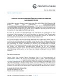 Century Lithium informiertüber den Aktuellen Stand der Machbarkeitsstudie