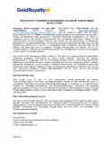 Gold Royalty schmiedet strategische AllianzmMit Taurus Mining Royalty Fund