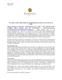 Palamina Corp.übernimmt die Tochtergesellschaft von Aurania in Peru