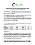 Cosa Resources gibt die Abstimmungsergebnisse seiner Jahreshauptversammlung bekannt